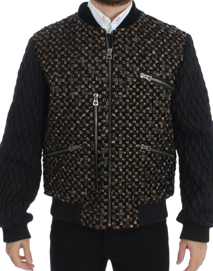 Dolce & Gabbana Elegant Black Sequined Designer Jacket Dolce & Gabbana