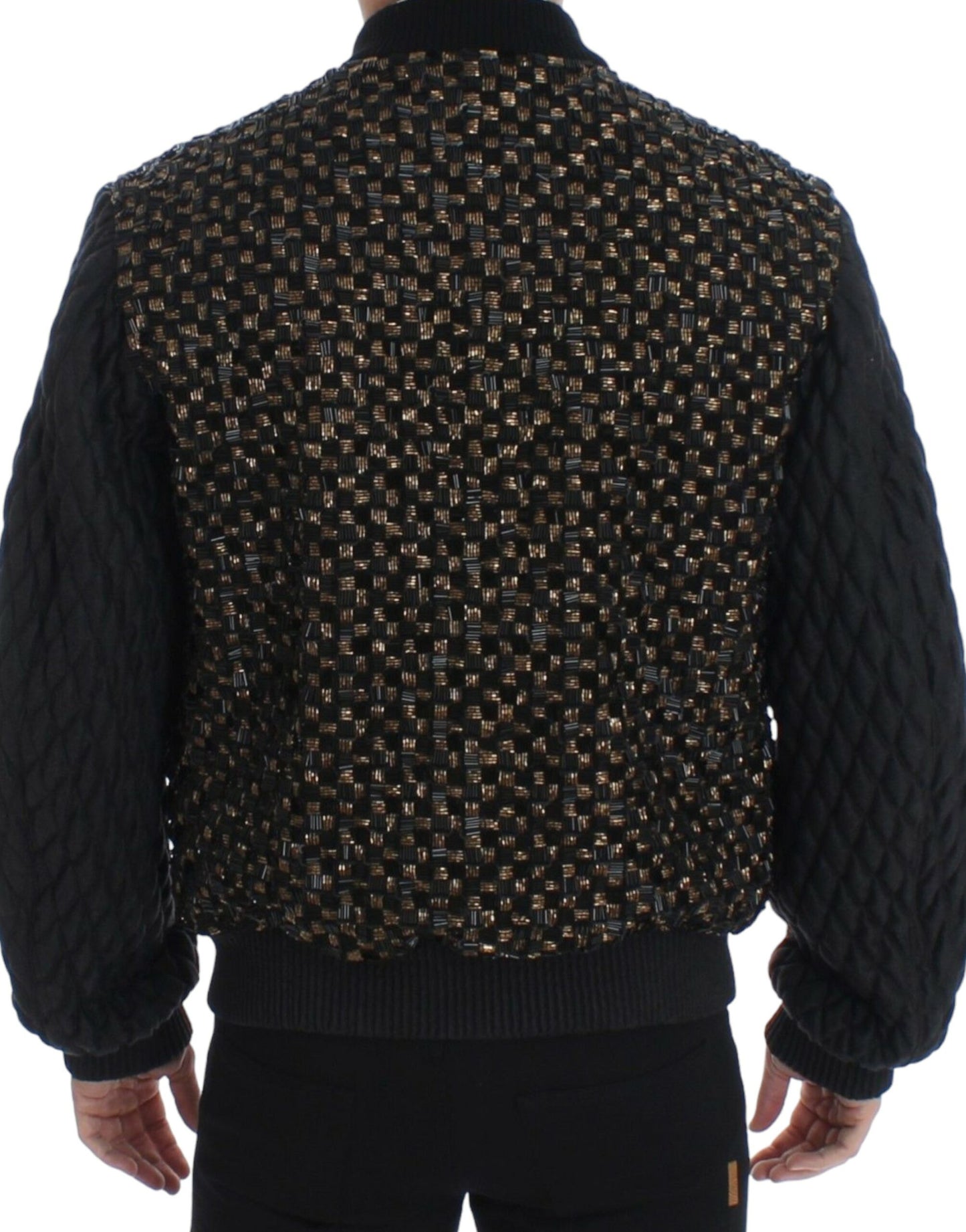 Dolce & Gabbana Elegant Black Sequined Designer Jacket Dolce & Gabbana