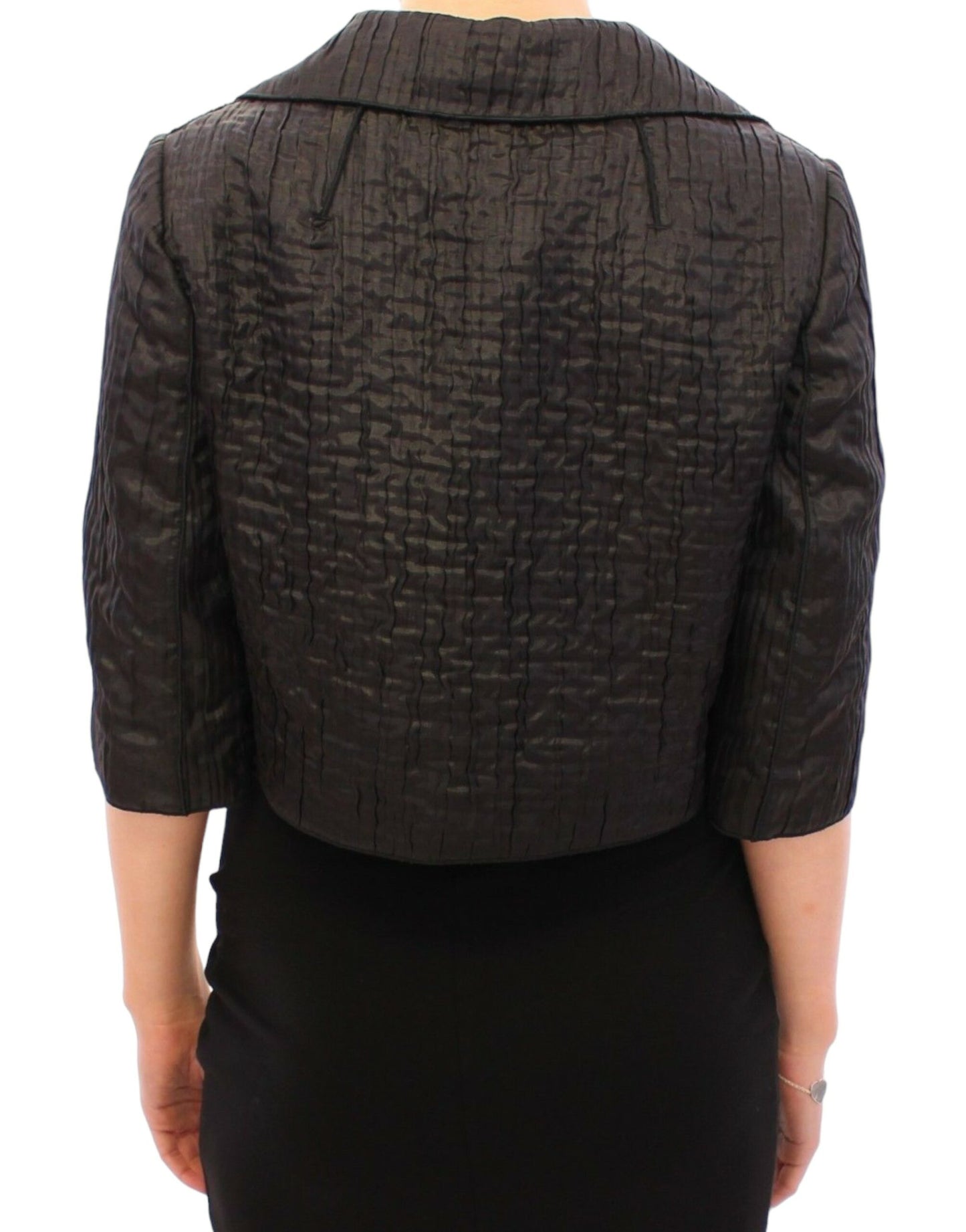 Dolce & Gabbana Elegant Black Bolero Shrug Jacket Dolce & Gabbana