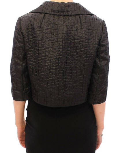 Dolce & Gabbana Elegant Black Bolero Shrug Jacket Dolce & Gabbana