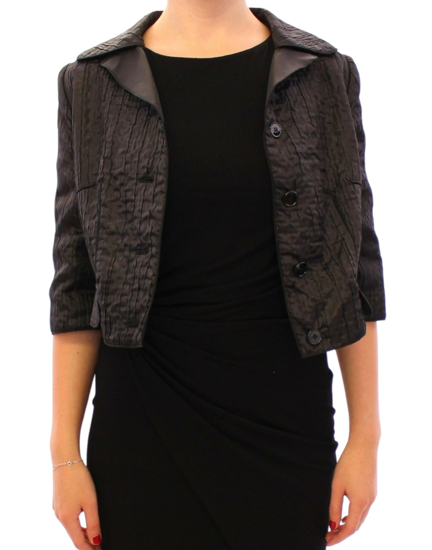 Dolce & Gabbana Elegant Black Bolero Shrug Jacket Dolce & Gabbana