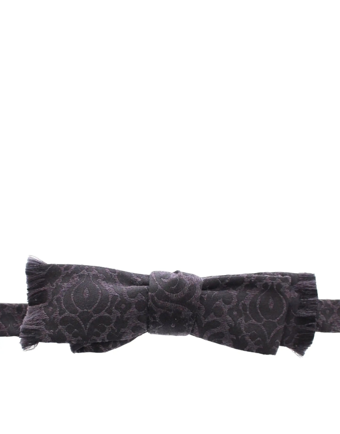 Dolce & Gabbana Elegant Black Paisley Silk-Wool Blend Bow Tie Dolce & Gabbana