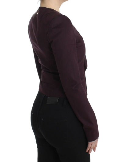 GF Ferre Elegant Purple Cotton Blend Blazer GF Ferre