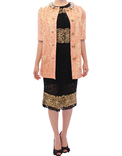 Dolce & Gabbana Exclusive Crystal Brocade Coat Jacket Dolce & Gabbana