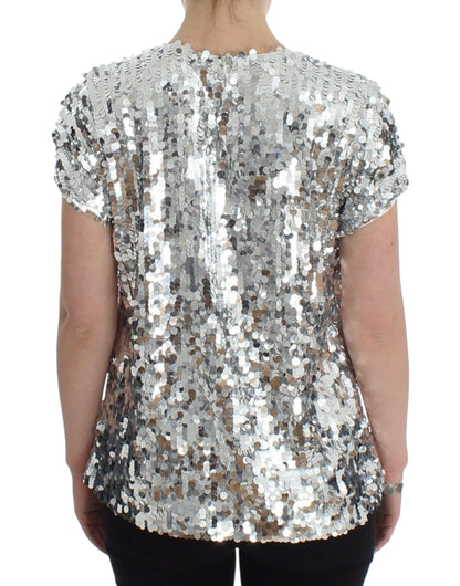 Dolce & Gabbana Enchanted Sicily Sequined Evening Blouse Dolce & Gabbana