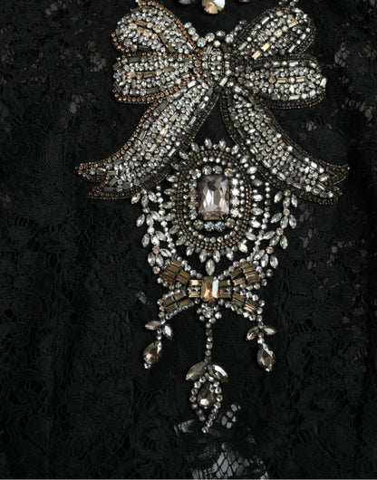 Dolce & Gabbana Elegant Crystal-Embellished Sheath Dress Dolce & Gabbana