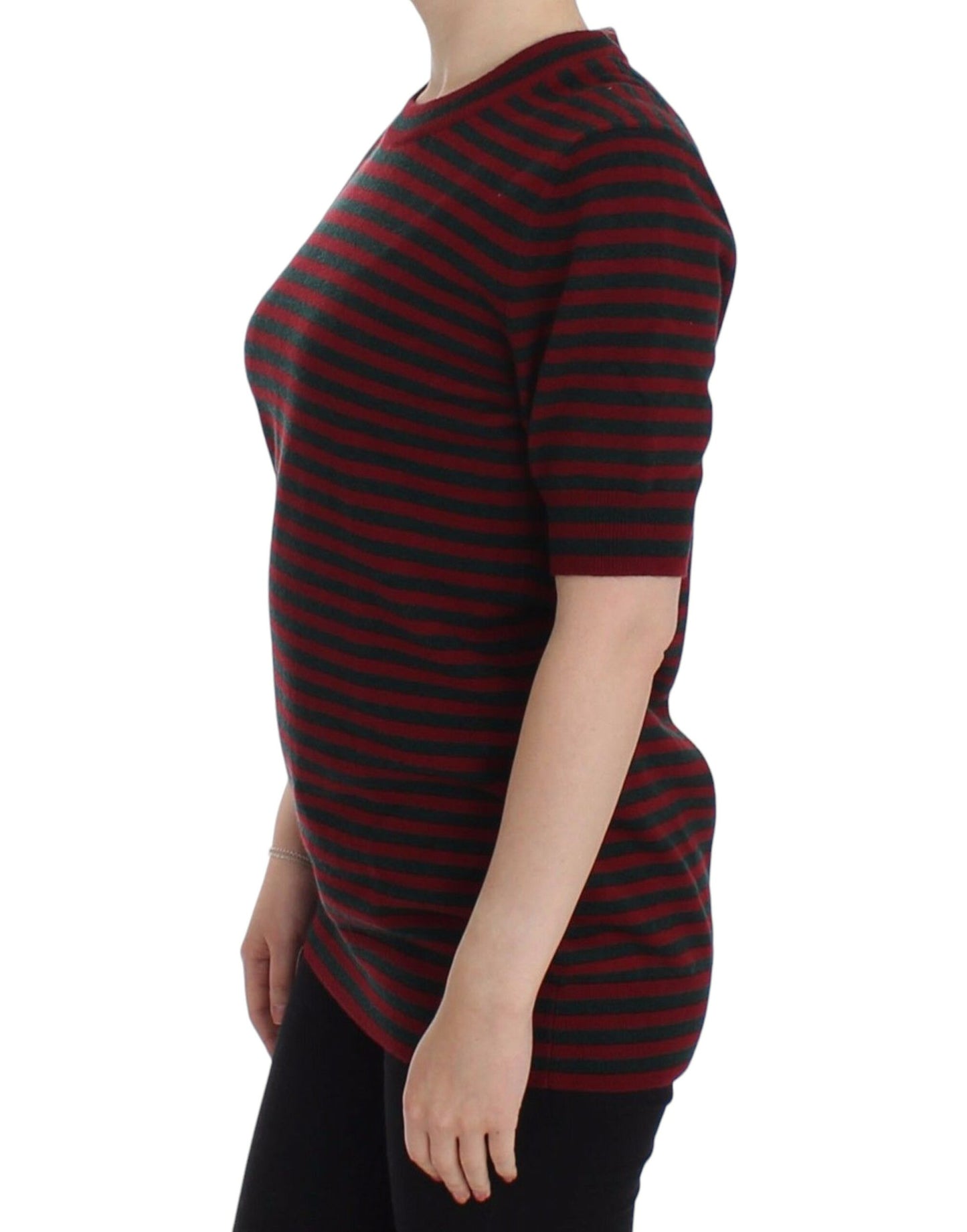 Dolce & Gabbana Elegant Striped Cashmere Crewneck Sweater Dolce & Gabbana