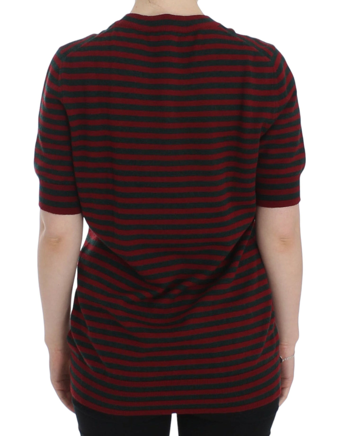 Dolce & Gabbana Elegant Striped Cashmere Crewneck Sweater Dolce & Gabbana