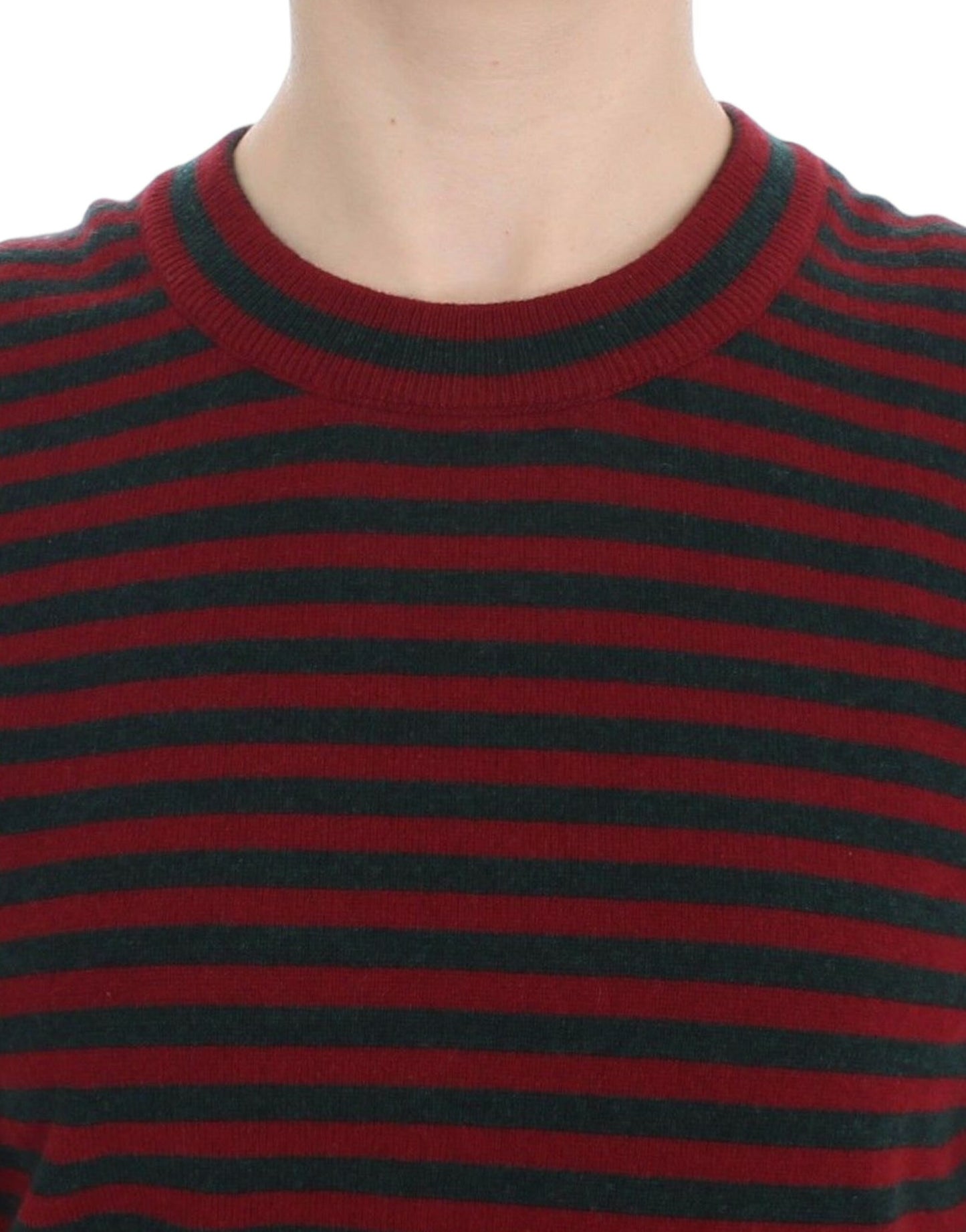 Dolce & Gabbana Elegant Striped Cashmere Crewneck Sweater Dolce & Gabbana