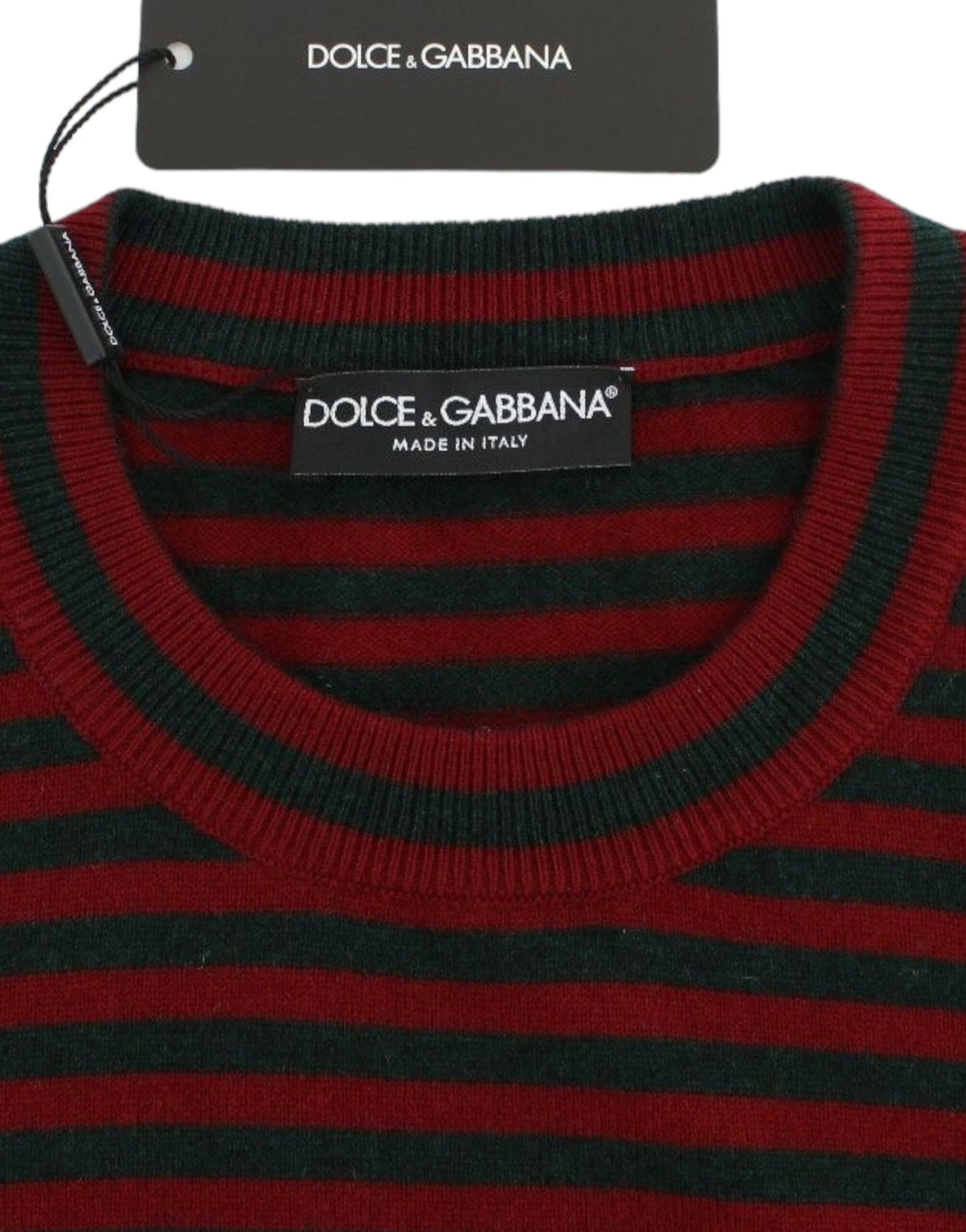 Dolce & Gabbana Elegant Striped Cashmere Crewneck Sweater Dolce & Gabbana