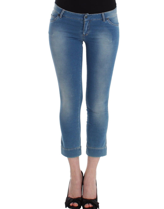 Ermanno Scervino Chic Blue Capri Jeans for Elegant Summers Ermanno Scervino