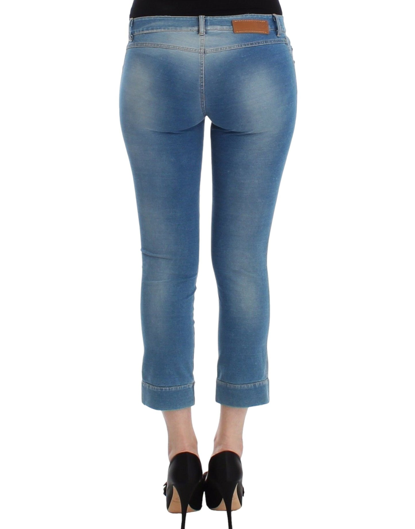 Ermanno Scervino Chic Blue Capri Jeans for Elegant Summers Ermanno Scervino