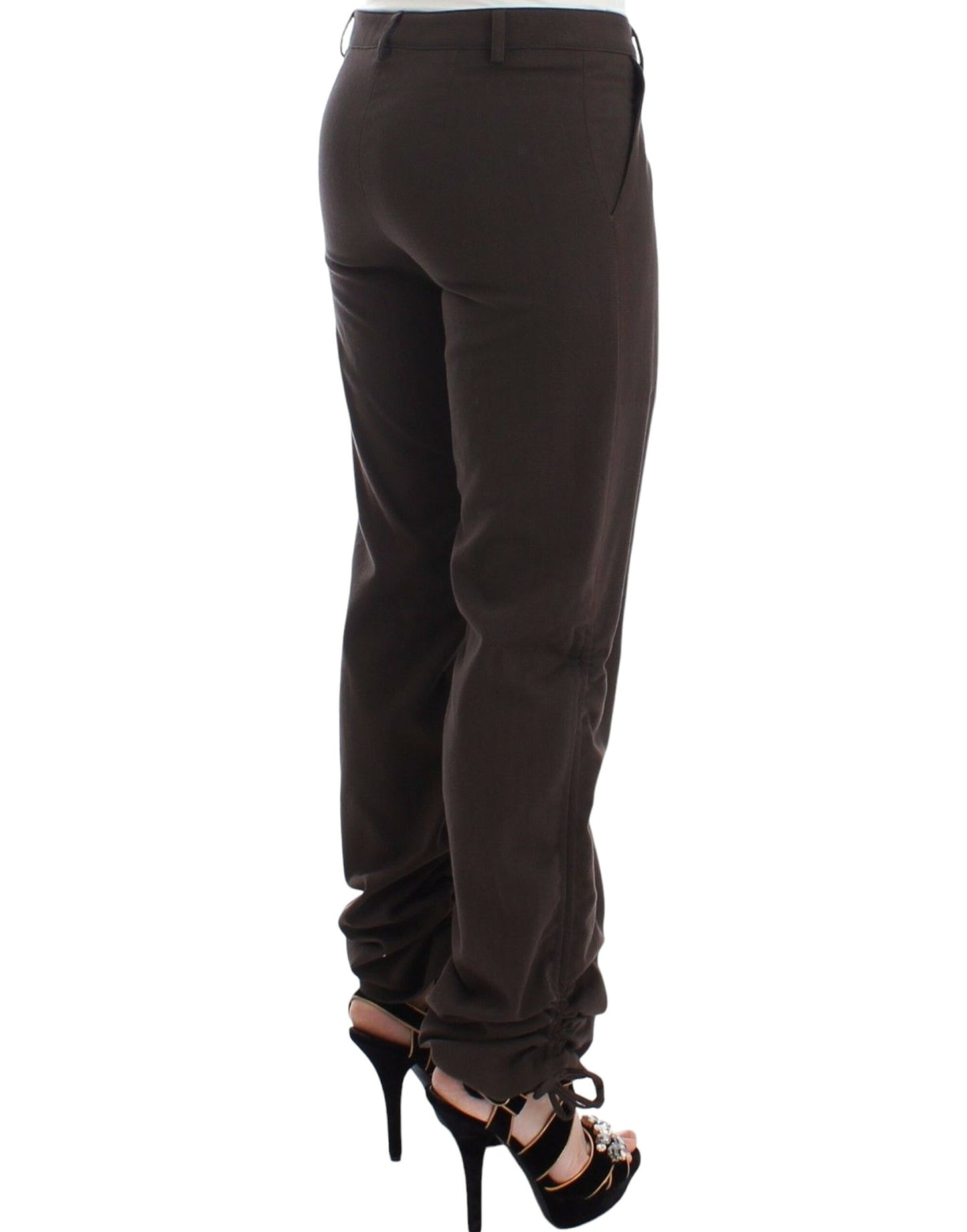 Ermanno Scervino Chic Brown Cotton Dress Pants Ermanno Scervino