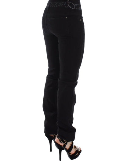 Ermanno Scervino Chic Black Skinny Statement Jeans Ermanno Scervino