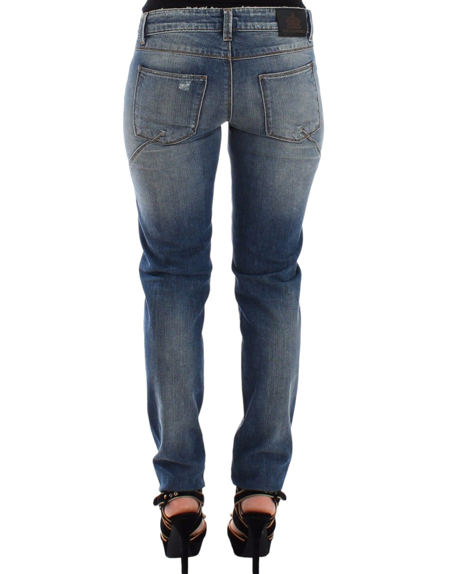 Ermanno Scervino Chic Slim-Fit Blue Denim Jeans Ermanno Scervino