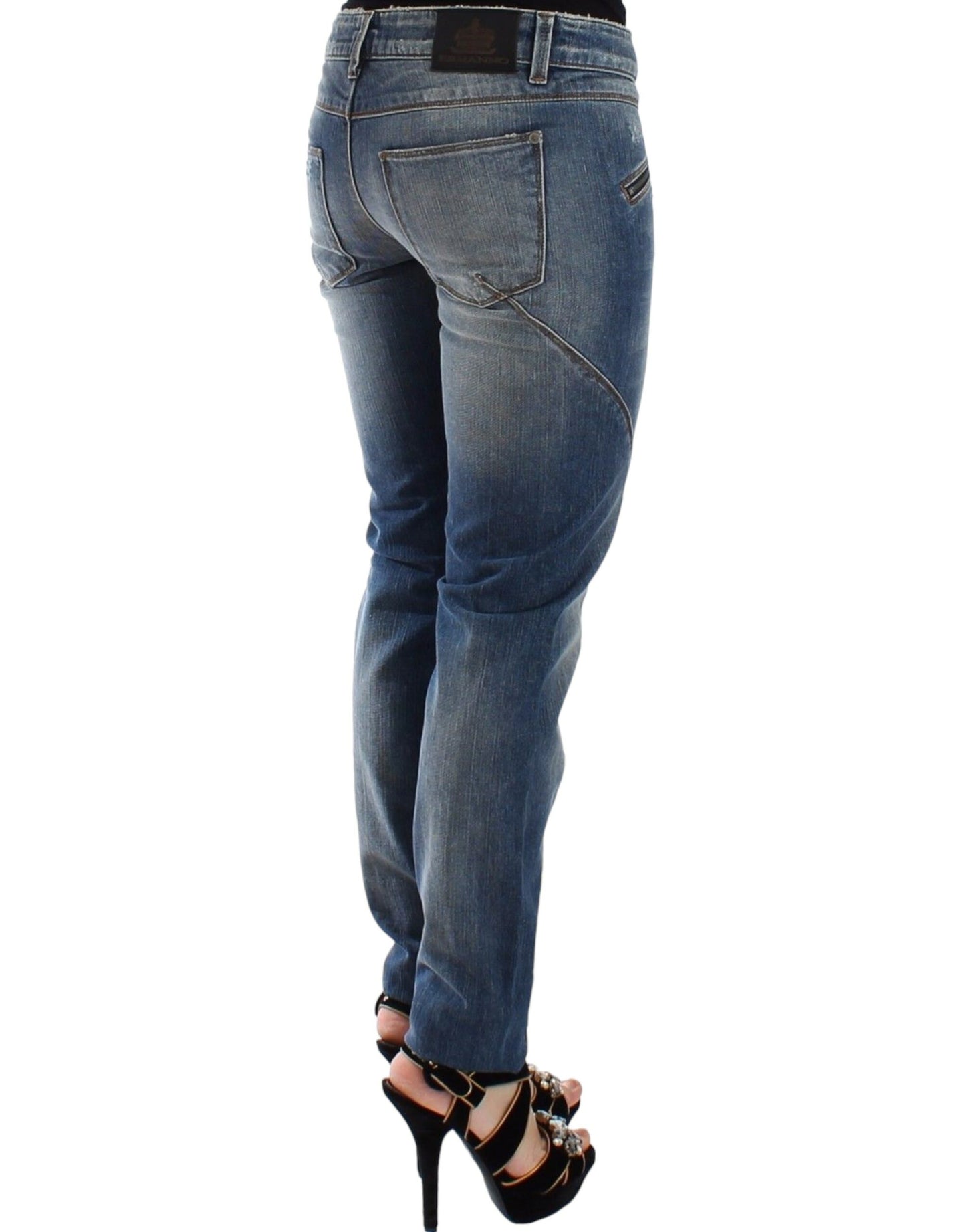 Ermanno Scervino Chic Slim-Fit Blue Denim Jeans Ermanno Scervino