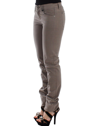 Ermanno Scervino Chic Taupe Skinny Jeans for Elevated Style Ermanno Scervino