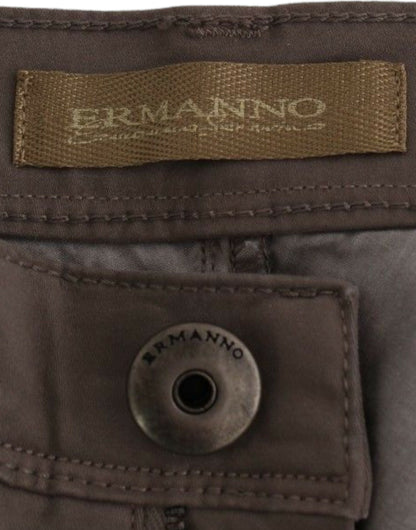 Ermanno Scervino Chic Taupe Skinny Jeans for Elevated Style Ermanno Scervino