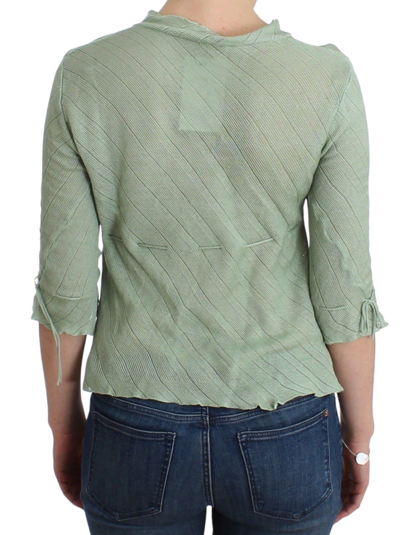 Ermanno Scervino Chic Green Knitted Top – Ethereal Elegance Ermanno Scervino