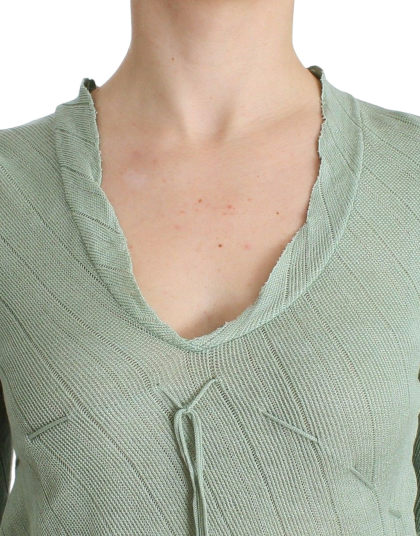 Ermanno Scervino Chic Green Knitted Top – Ethereal Elegance Ermanno Scervino