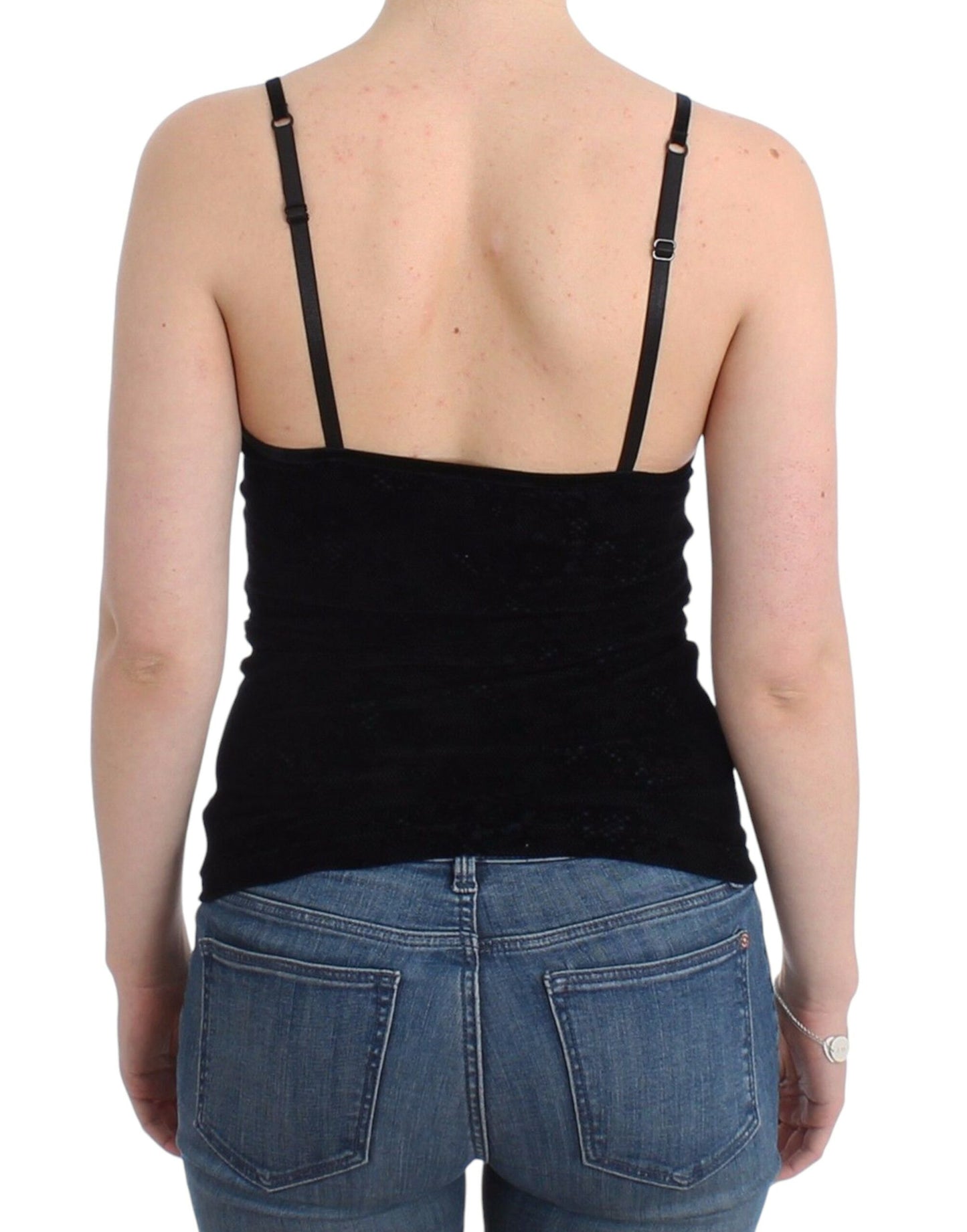 Ermanno Scervino Elegant Black Cami Lingerie Top Ermanno Scervino