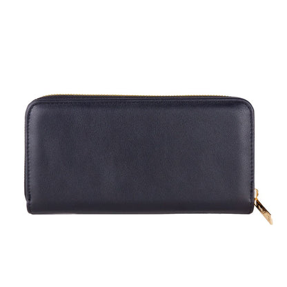 Baldinini Trend Chic Black Leather Zip Wallet Baldinini Trend