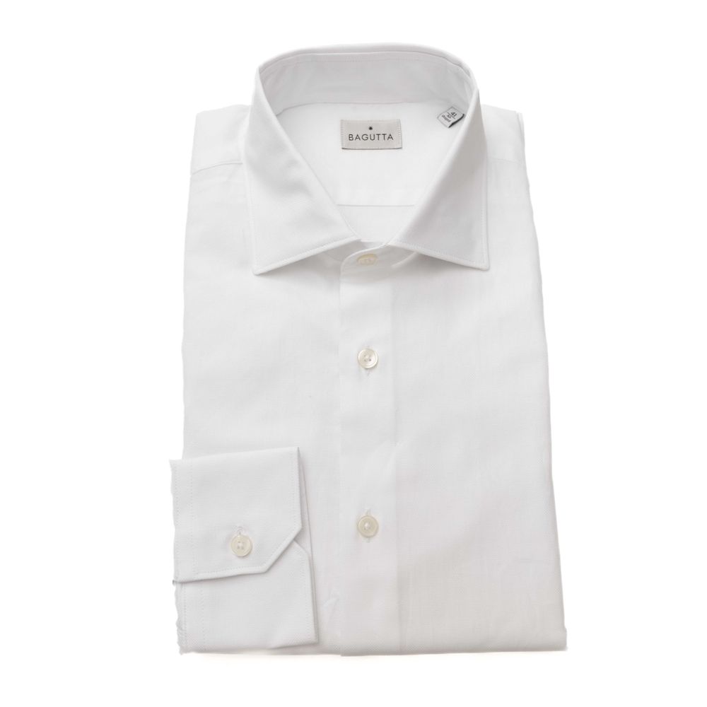 Bagutta White Cotton Men Shirt Bagutta