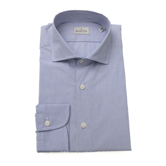 Bagutta Light Blue Cotton Men Shirt Bagutta