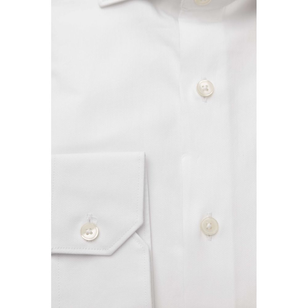 Bagutta White Cotton Men Shirt Bagutta