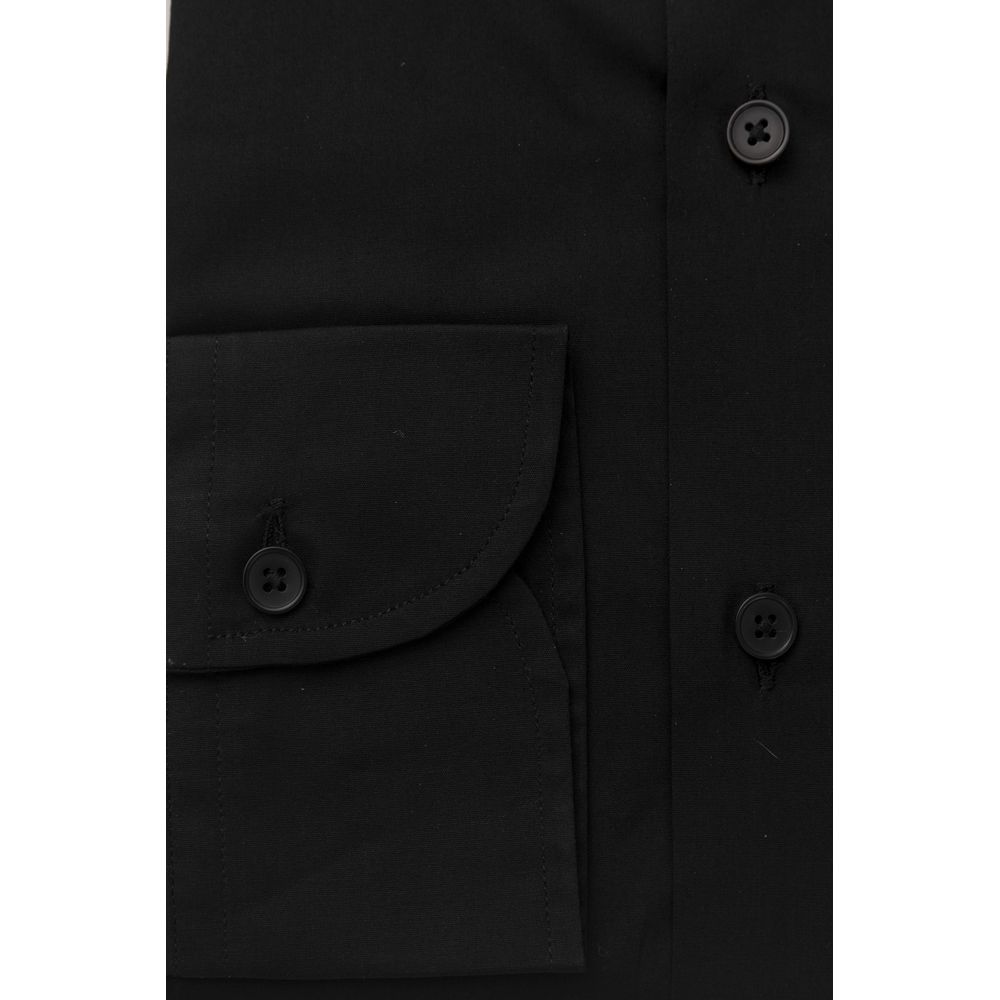 Bagutta Black Cotton Men's Shirt Bagutta