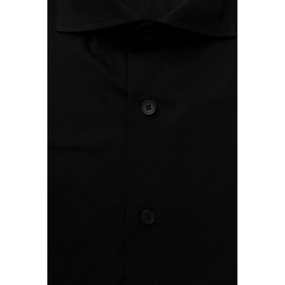 Bagutta Black Cotton Men's Shirt Bagutta