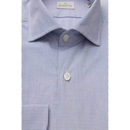 Bagutta Light Blue Cotton Men Shirt Bagutta