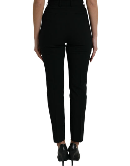 Dolce & Gabbana Elegant High Waist Tapered Wool Pants Dolce & Gabbana