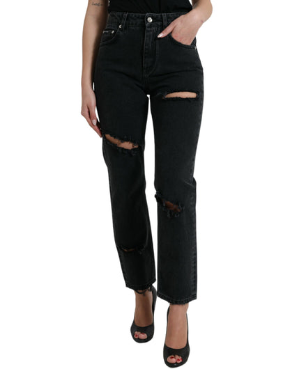 Dolce & Gabbana Elegant High-Waist Black Stretch Jeans Dolce & Gabbana