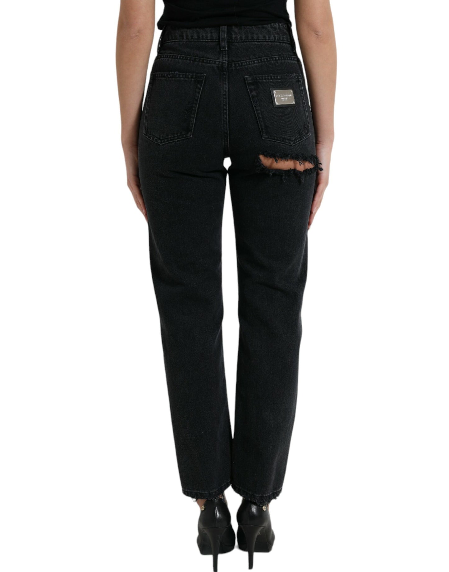 Dolce & Gabbana Elegant High-Waist Black Stretch Jeans Dolce & Gabbana