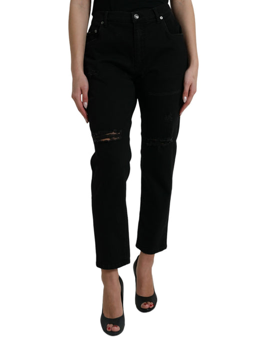 Dolce & Gabbana Elegant High Waist Black Stretch Jeans Dolce & Gabbana