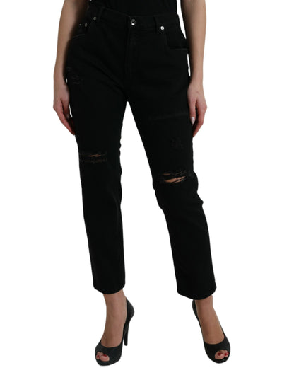 Dolce & Gabbana Elegant High Waist Black Stretch Jeans Dolce & Gabbana