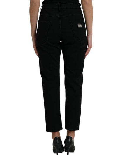 Dolce & Gabbana Elegant High Waist Black Stretch Jeans Dolce & Gabbana