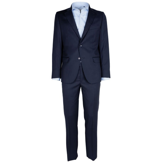 Made in Italy Elegant Wool Suit in Deep Blue Made in Italy