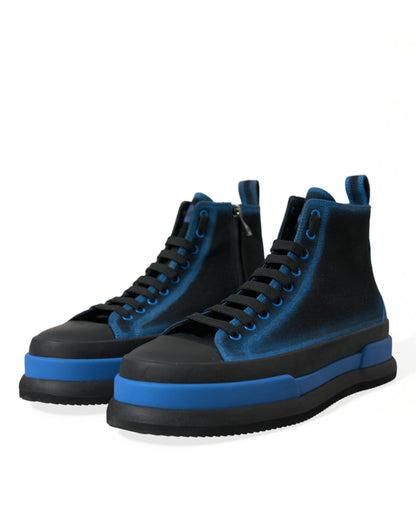 Dolce & Gabbana Elegant High-Top Canvas Sneakers Dolce & Gabbana