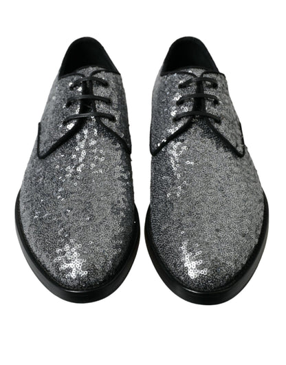 Dolce & Gabbana Exquisite Sequined Derby Dress Shoes Dolce & Gabbana