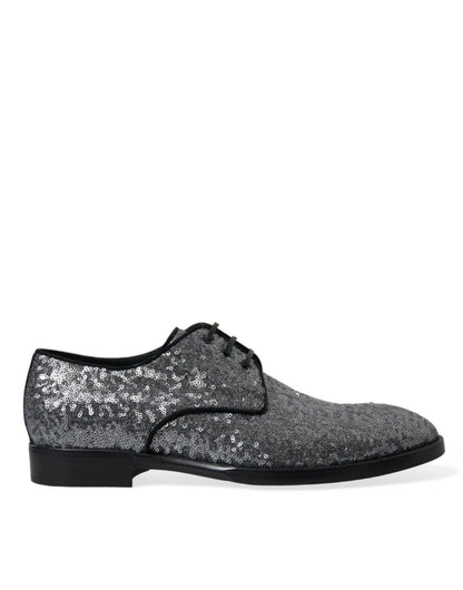 Dolce & Gabbana Exquisite Sequined Derby Dress Shoes Dolce & Gabbana