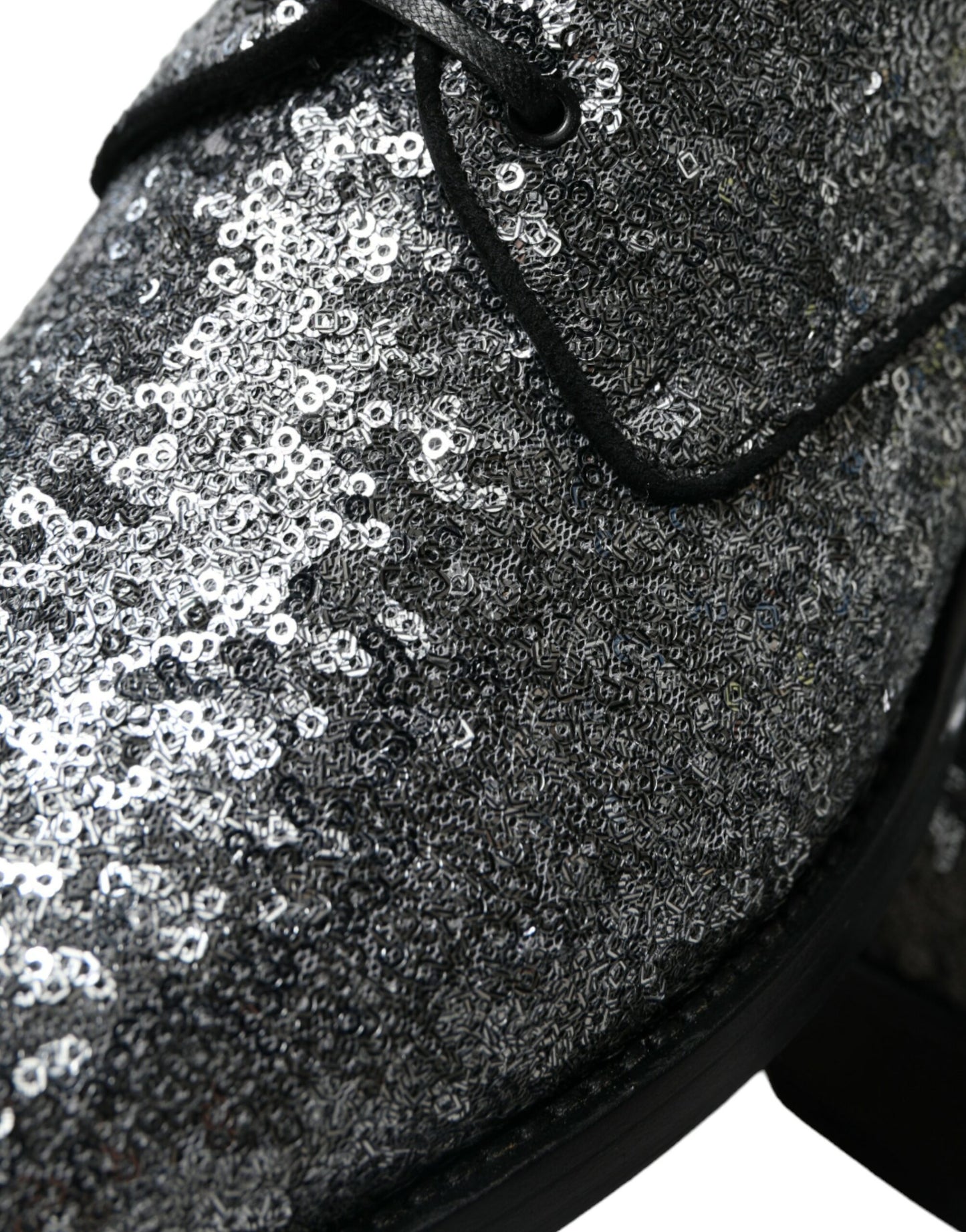 Dolce & Gabbana Exquisite Sequined Derby Dress Shoes Dolce & Gabbana