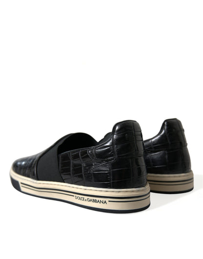 Dolce & Gabbana Elegant Crocodile Leather Low-Top Sneakers Dolce & Gabbana