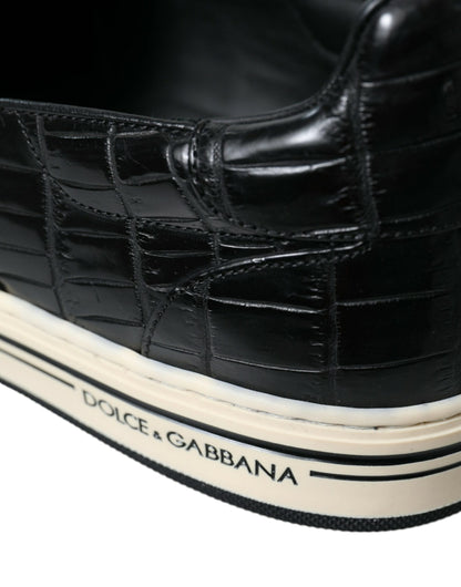 Dolce & Gabbana Elegant Crocodile Leather Low-Top Sneakers Dolce & Gabbana