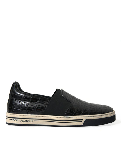 Dolce & Gabbana Elegant Crocodile Leather Low-Top Sneakers Dolce & Gabbana