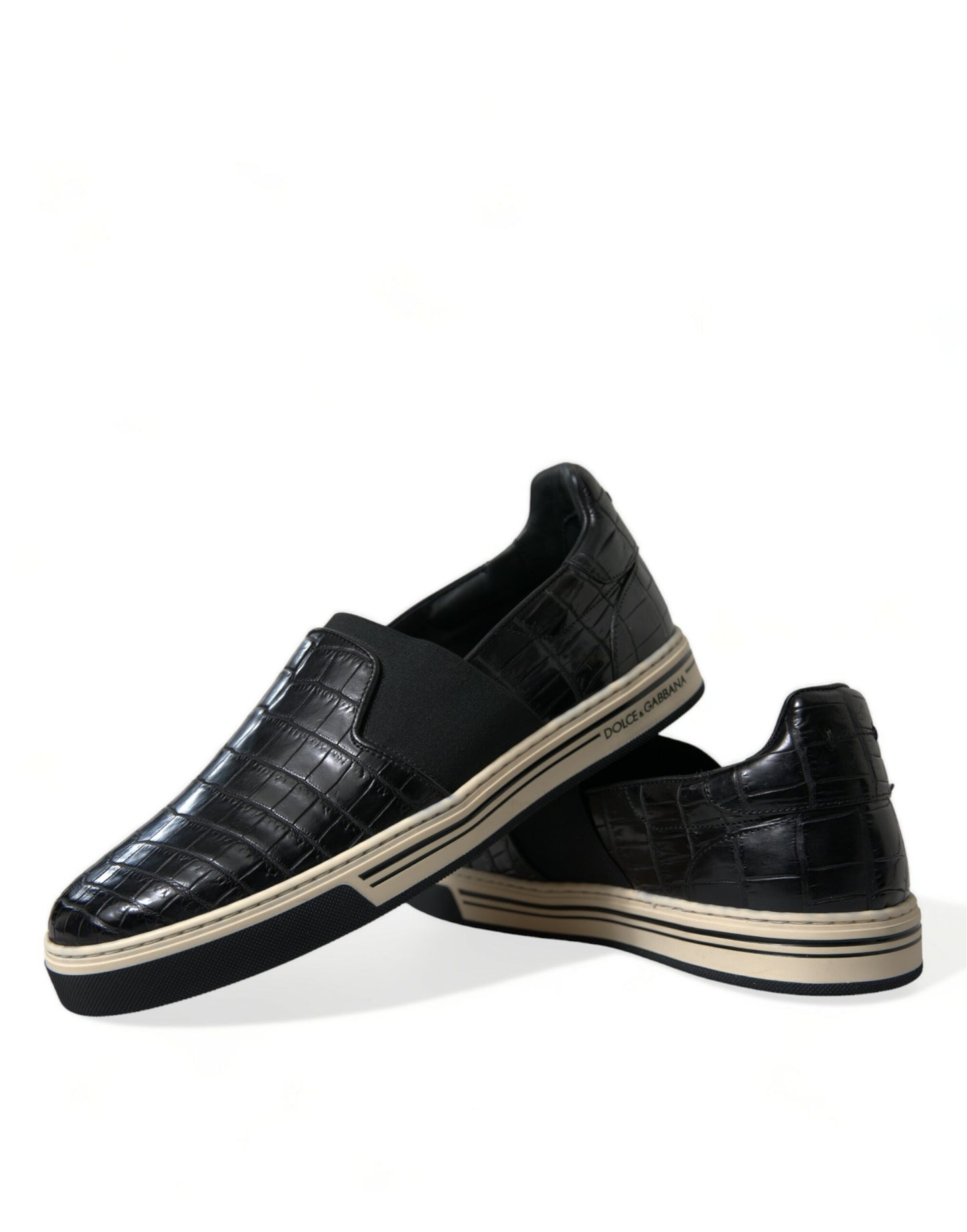 Dolce & Gabbana Elegant Crocodile Leather Low-Top Sneakers Dolce & Gabbana