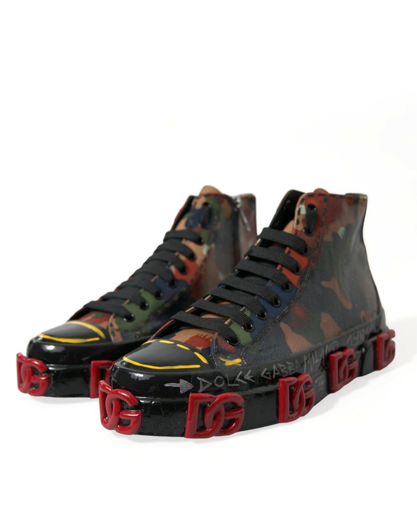 Dolce & Gabbana Chic Multicolor High-Top Sneakers Dolce & Gabbana