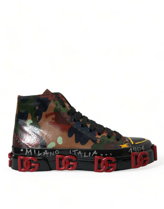 Dolce & Gabbana Chic Multicolor High-Top Sneakers Dolce & Gabbana