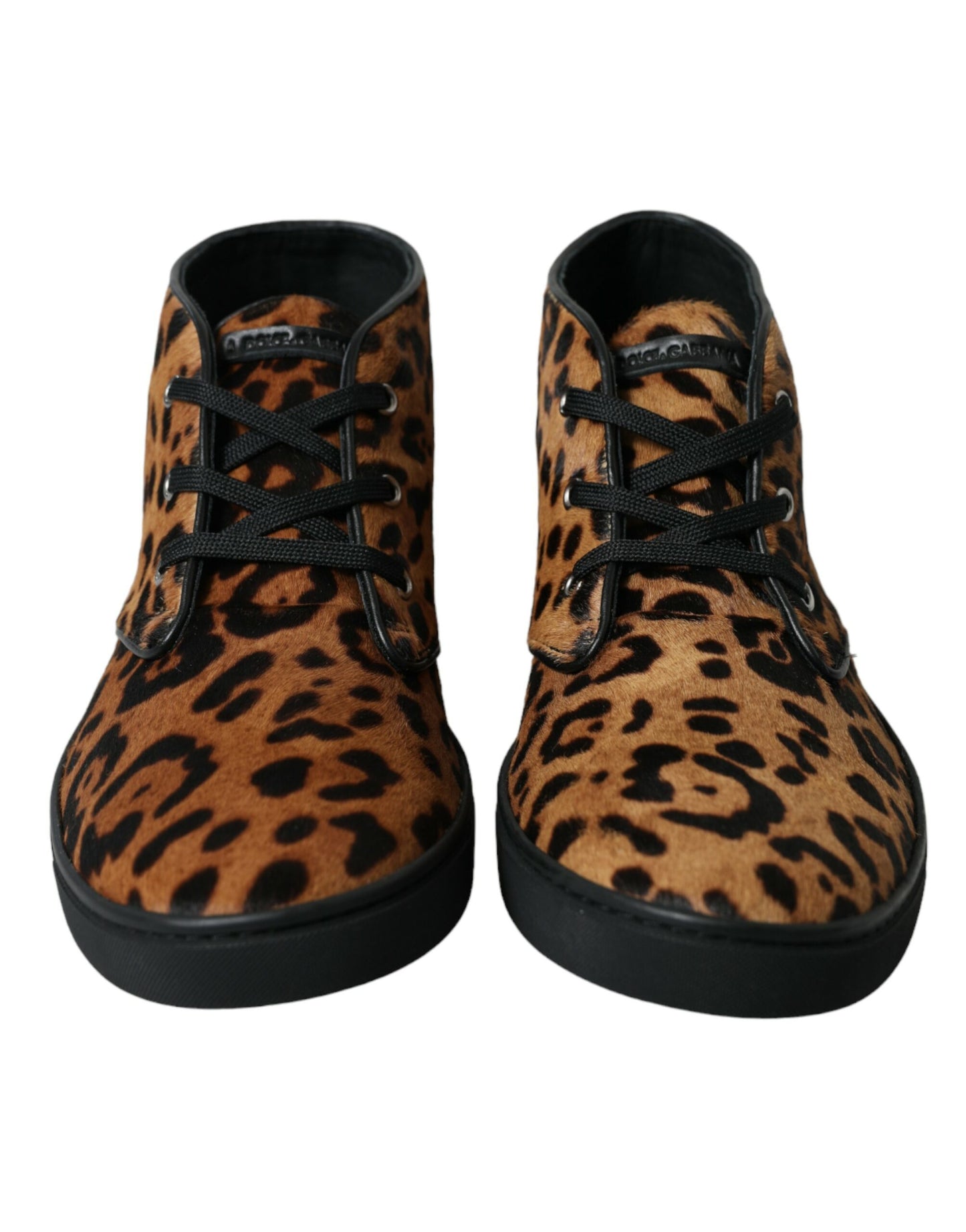 Dolce & Gabbana Elegant Leopard Print Mid-Top Sneakers Dolce & Gabbana